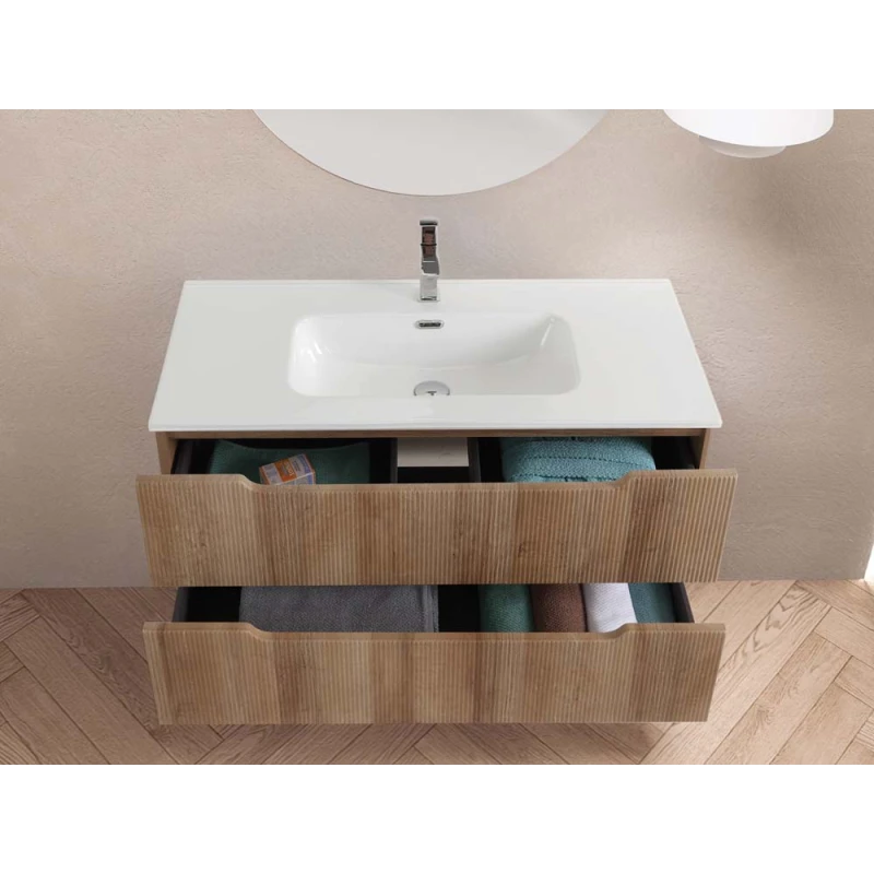 Composizione bagno Kannè Feridras 100 cm rovere riviera