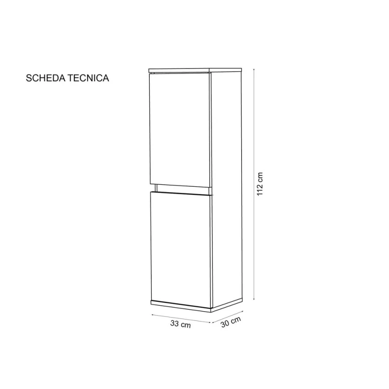 Pensile Revital Feridras Bianco Frassinato 33x112