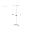 Pensile Revital Feridras Bianco Frassinato 33x112