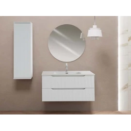 Mobile bagno Feridras Kannè 100 cm bianco cannettato