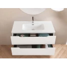 Mobile bagno Feridras Kannè 100 cm bianco cannettato