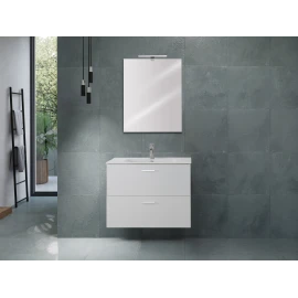 Feridras Greta 80 cm - Mobile bagno sospeso bianco lucido