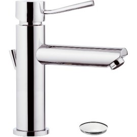Miscelatore monocomando per lavabo design minimale con o senza scarico Remer N11A