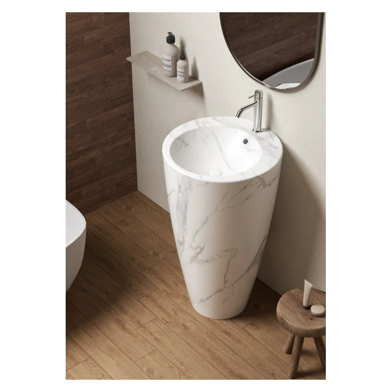 Lavabo freestanding Feridras marmorizzato 50 cm