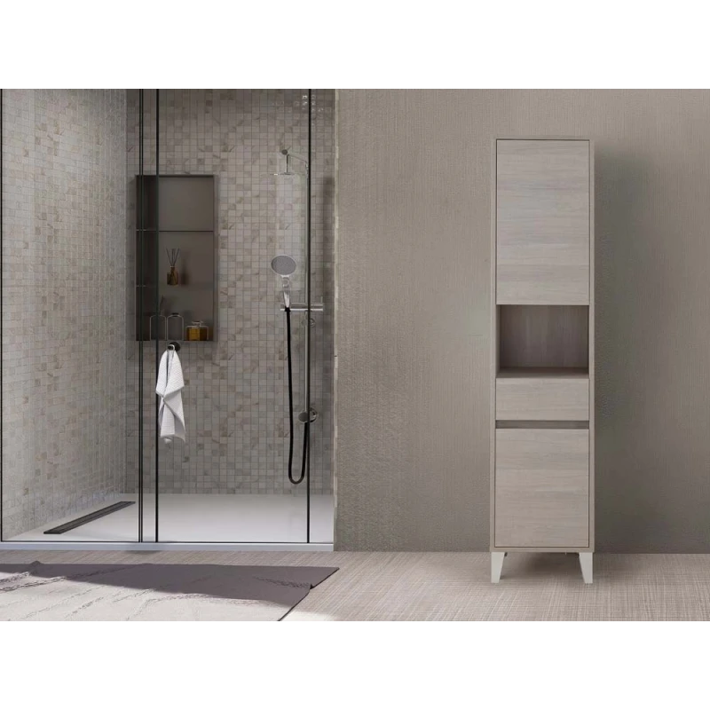 Colonna bagno Mondo 2.0 Feridras in rovere chiaro