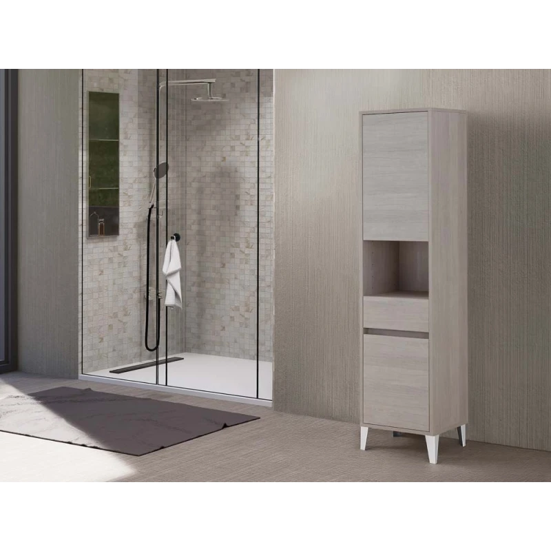 Colonna bagno Mondo 2.0 Feridras in rovere chiaro