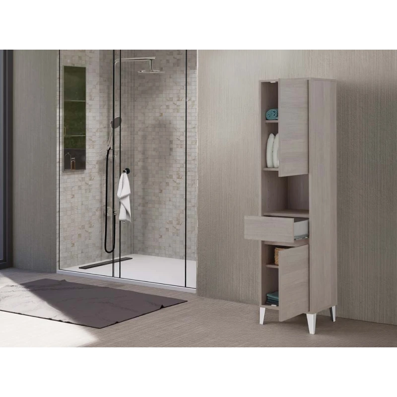 Colonna bagno Mondo 2.0 Feridras in rovere chiaro