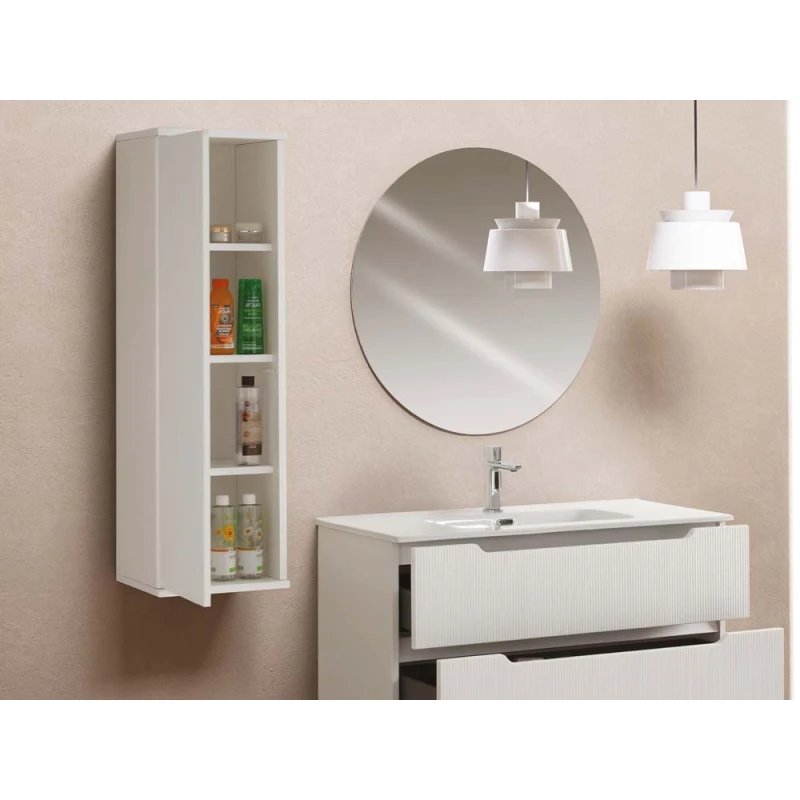 Pensile bagno Feridras Kannè bianco opaco 33x112
