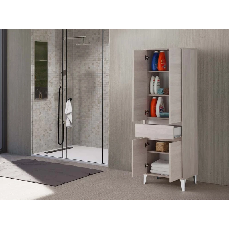 Colonna bagno Mondo 2.0 Feridras in rovere chiaro