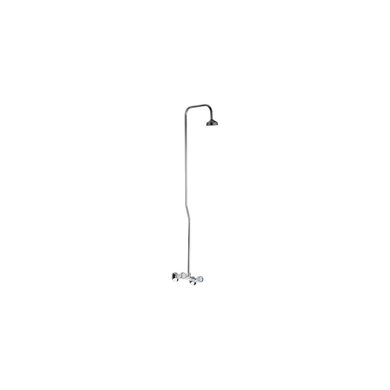 Rubinetto esterno doccia con attacco alto e colonna doccia e soffione - serie 1000-2000 Remer 38EX329351EX