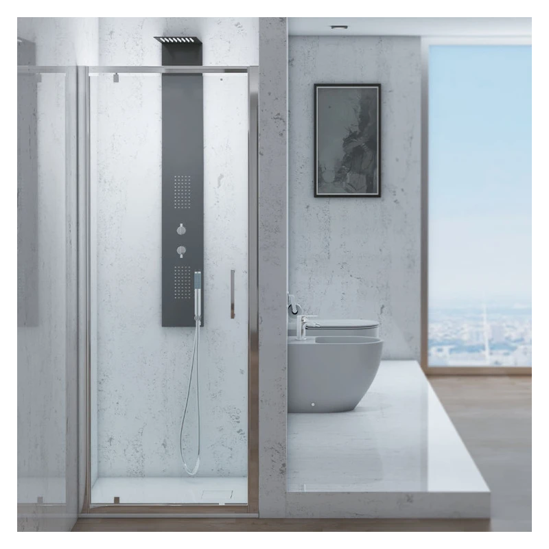 Parete doccia battente Feridras T-Squared 70 cm trasparente
