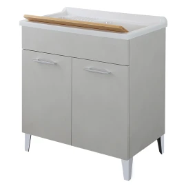 Lavatoio Feridras 80 cm in grigio calce con vasca