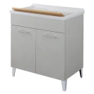 Lavatoio Feridras 80 cm in grigio calce con vasca