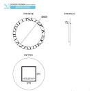 Specchio LED Feridras Puma Ø80 cm - Retroilluminato