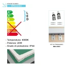 Specchio LED Feridras Puma Ø80 cm - Retroilluminato