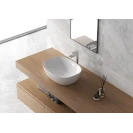 Lavabo da appoggio Feridras in ceramica bianco lucido