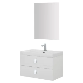 Feridras Bravo75 - Mobile bagno sospeso bianco laccato