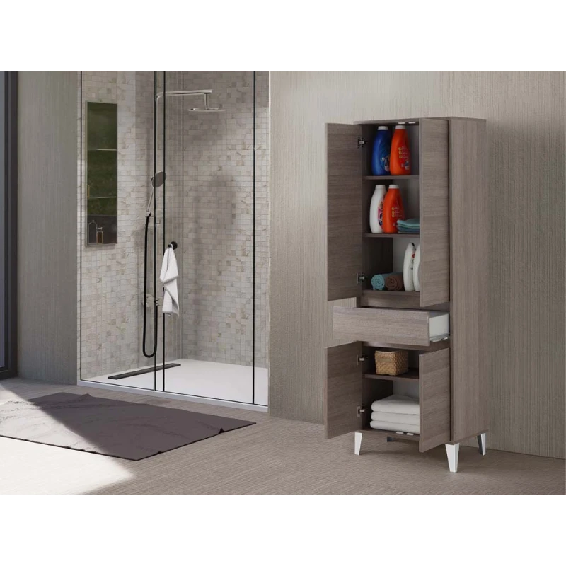 Colonna bagno Feridras Mondo 2.0 in rovere scuro