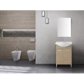 Feridras Stella 55 cm - mobile bagno rovere con lavabo ceramica