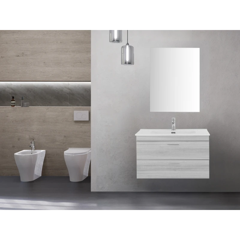 Feridras Stella 80 cm — mobile bagno sospeso grigio