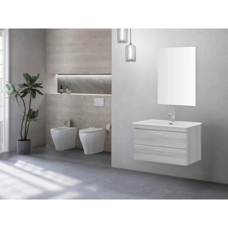 Feridras Stella 80 cm — mobile bagno sospeso grigio
