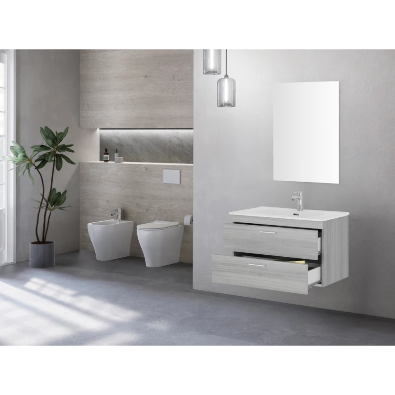 Feridras Stella 80 cm — mobile bagno sospeso grigio