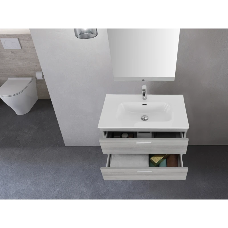 Feridras Stella 80 cm — mobile bagno sospeso grigio