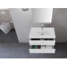 Mobile bagno sospeso Feridras Stella 80 cm bianco lucido