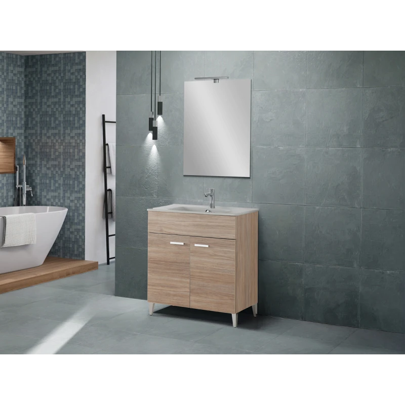 Mobile bagno Greta Feridras in rovere di Tropea