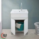 Lavatoio Feridras 60 cm in bianco frassinato