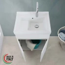 Lavatoio Feridras 60 cm in bianco frassinato