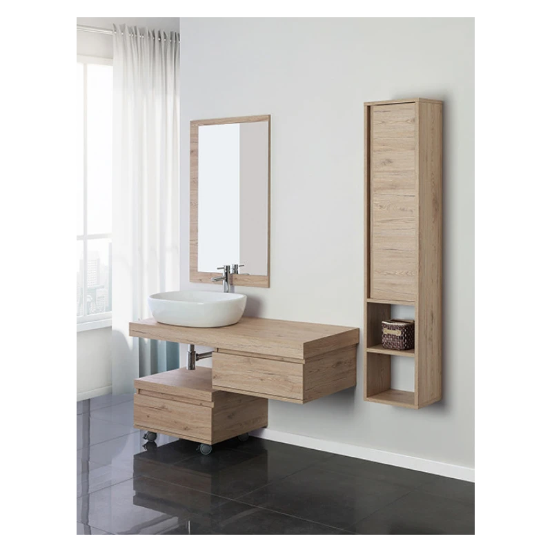 Mobile bagno sospeso Feridras Shelf 120 cm rovere