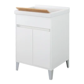 Lavatoio Feridras 60 cm bianco laccato con vasca