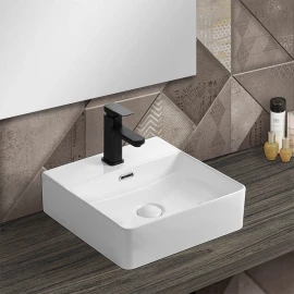 Lavabo Feridras 41 cm in ceramica bianco lucido
