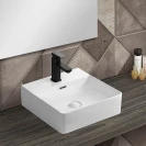 Lavabo Feridras 41 cm in ceramica bianco lucido