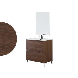 Feridras Revital 80 cm in noce canaletto con lavabo