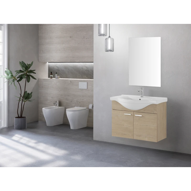 Mobile bagno Stella Feridras 80 cm rovere