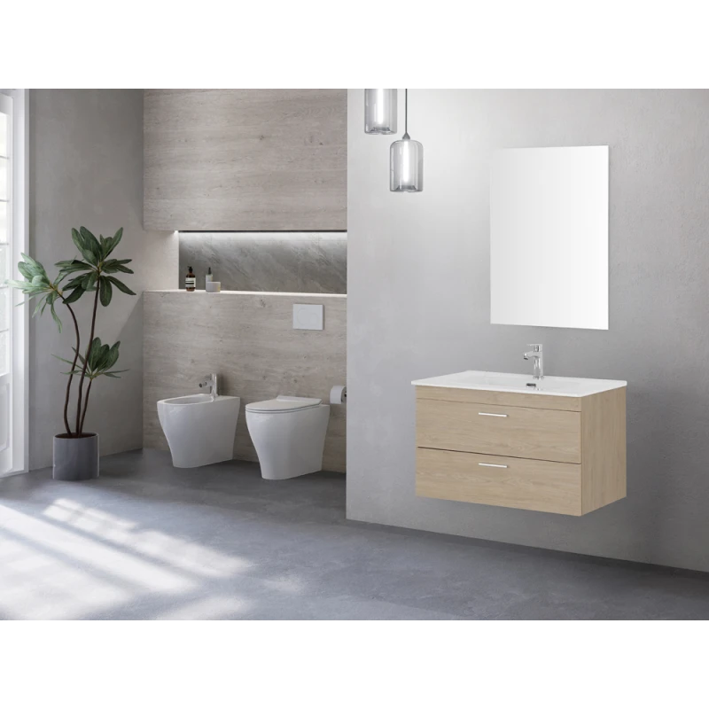 Composizione bagno Feridras Stella 80 cm in rovere