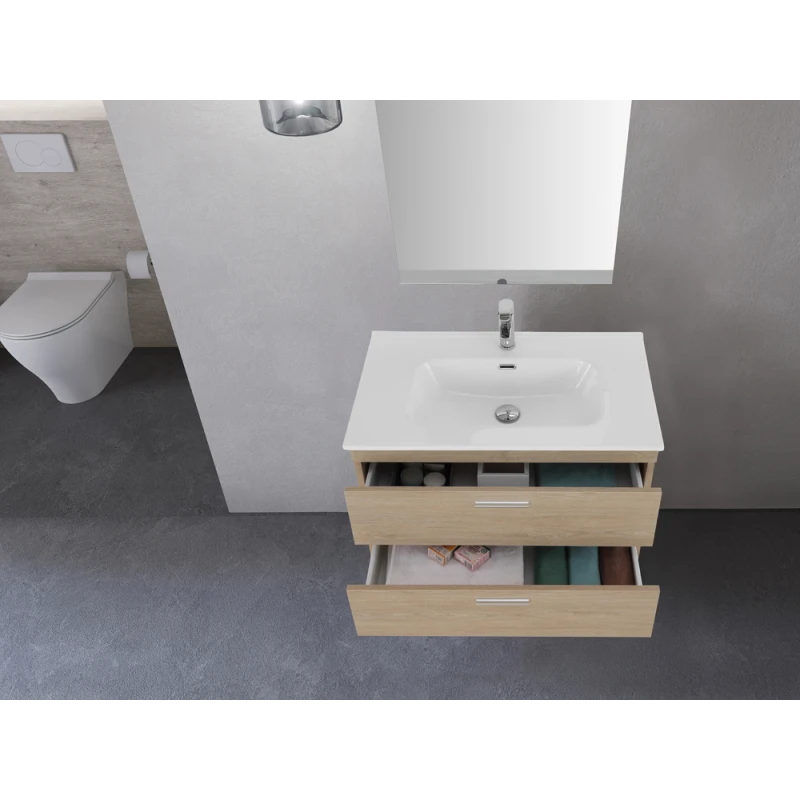 Composizione bagno Feridras Stella 80 cm in rovere