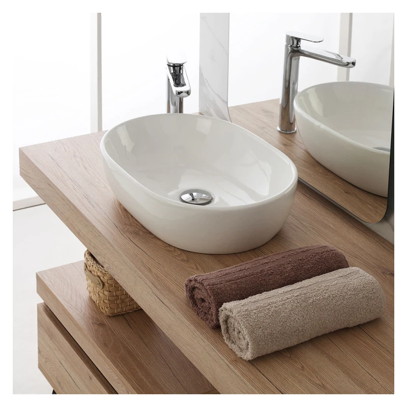 Lavabo appoggio Feridras Ciotola 47 cm in ceramica