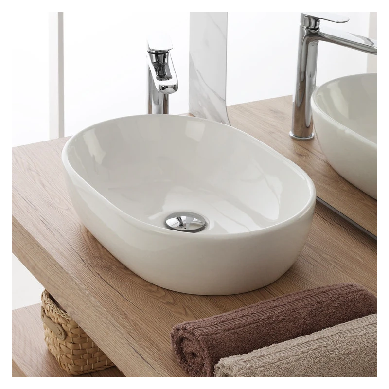 Lavabo appoggio Feridras Ciotola 47 cm in ceramica