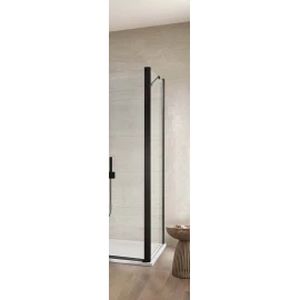 Parete fissa Feridras Royal Saloon 80 cm nero opaco