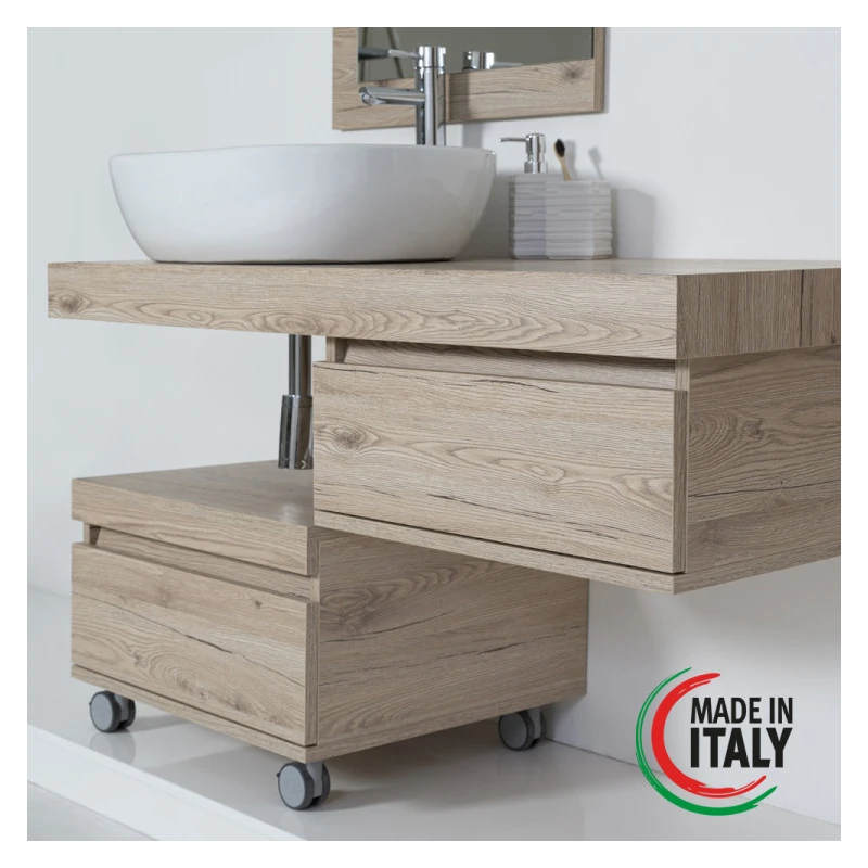 Cassettiera Feridras Shelf rovere di bordeaux 58 cm