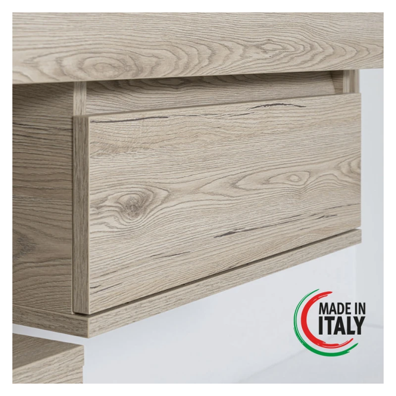 Cassettiera Feridras Shelf rovere di bordeaux 58 cm