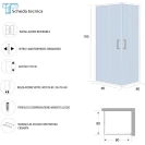 Box doccia angolare Feridras T-Special 80x80 vetro serigrafato