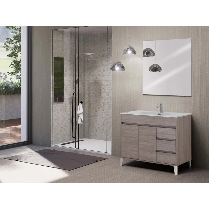 Mobile bagno Feridras Mondo 2.0 102 cm rovere scuro