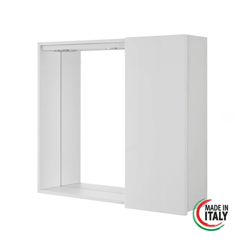 Specchiera Feridras Stella 68x61 cm bianco lucido