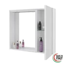 Specchiera Feridras Stella 68x61 cm bianco lucido