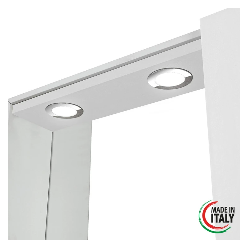 Specchiera Feridras Stella 68x61 cm bianco lucido