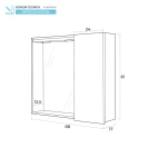 Specchiera Feridras Stella 68x61 cm bianco lucido